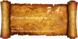 Piros Alexandra névjegykártya
